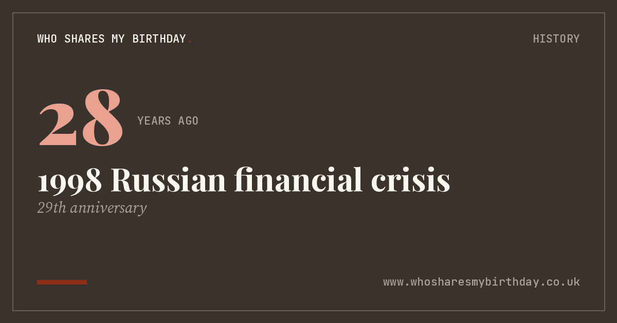 1998 Russian financial crisis