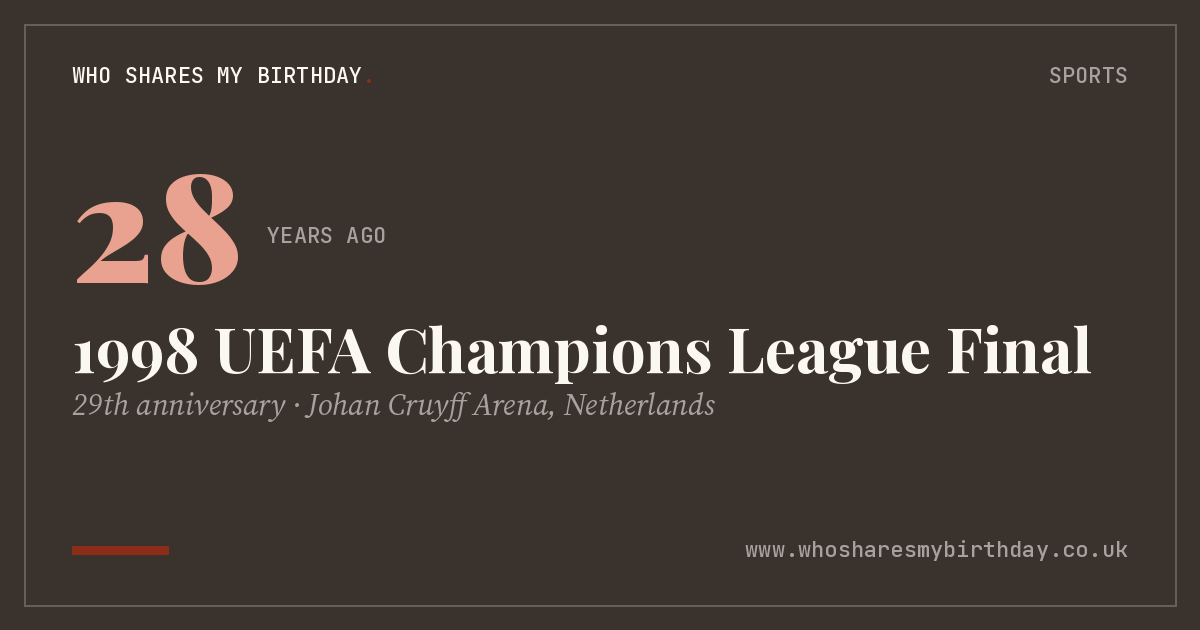 1998 UEFA Champions League Final