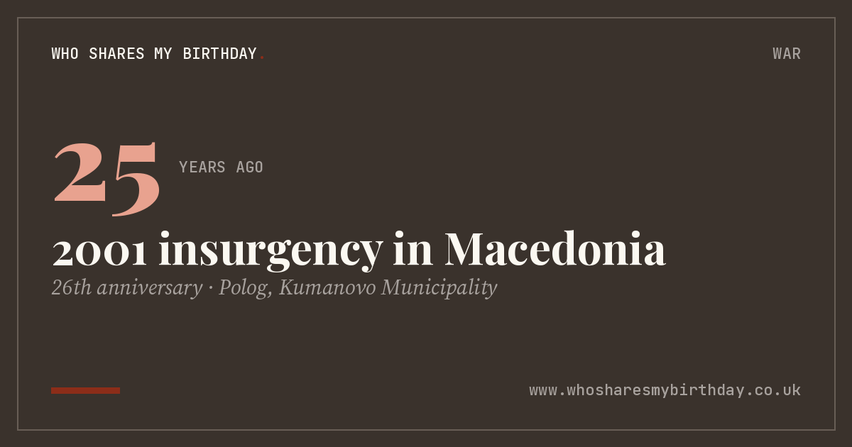 2001 insurgency in Macedonia