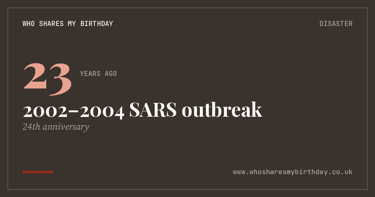 2002–2004 SARS outbreak