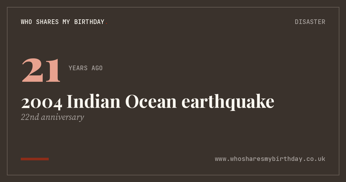 2004 Indian Ocean earthquake