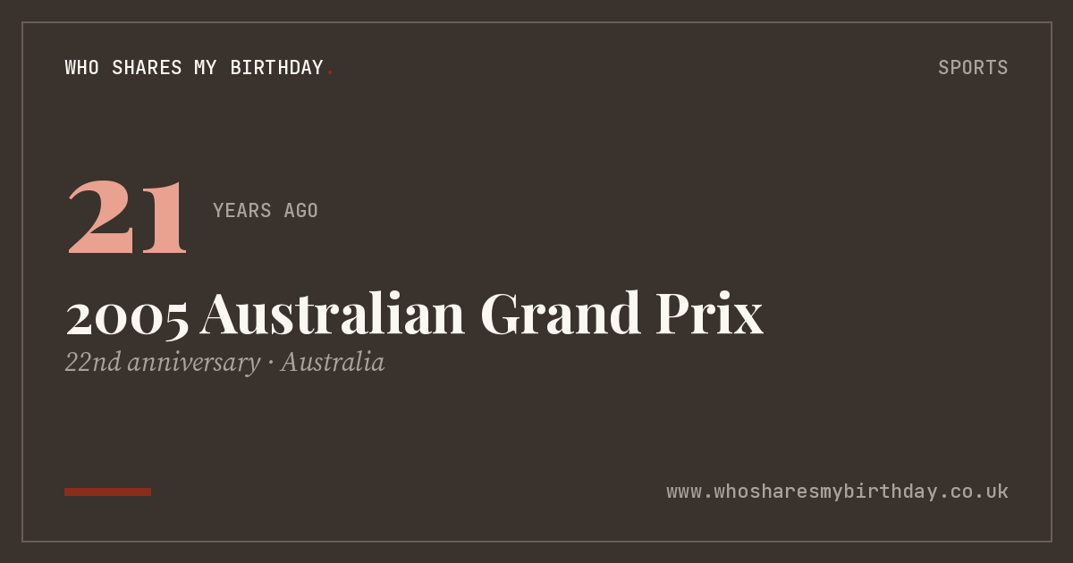 2005 Australian Grand Prix