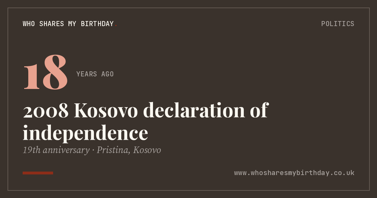 2008 Kosovo declaration of independence