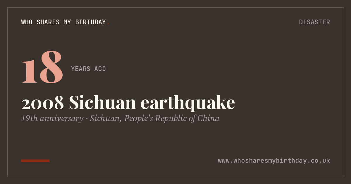 2008 Sichuan earthquake