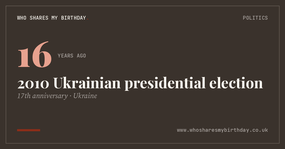2010 Ukrainian presidential election