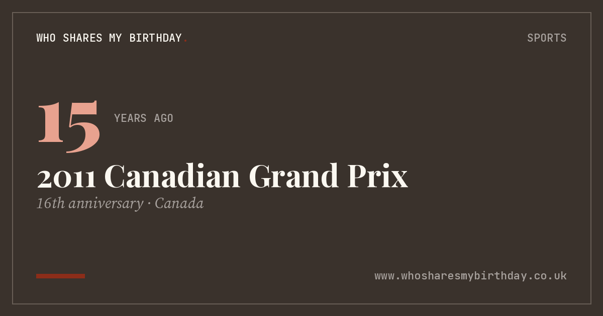 2011 Canadian Grand Prix