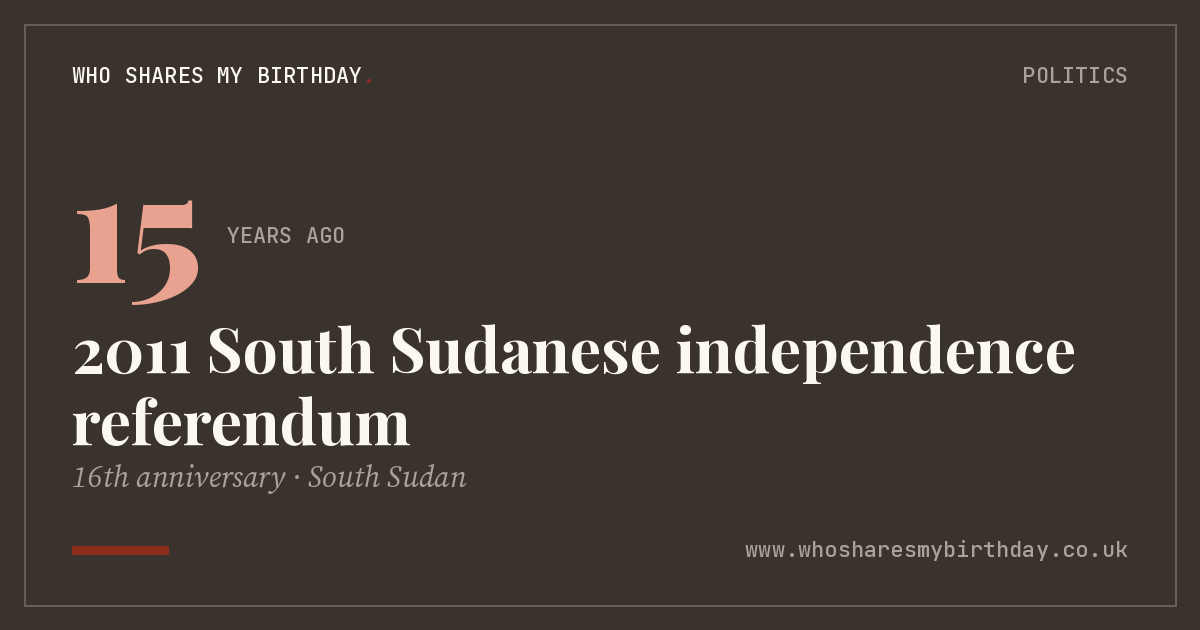 2011 South Sudanese independence referendum