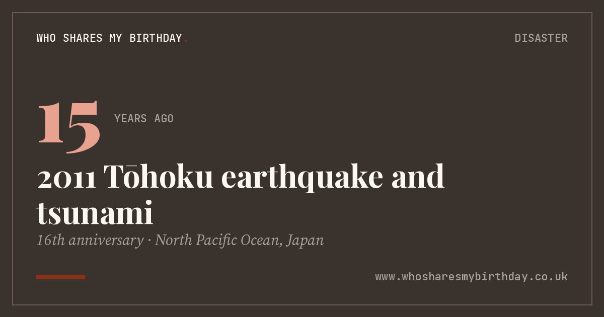 2011 Tōhoku earthquake and tsunami