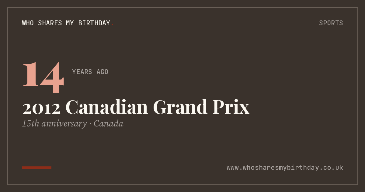 2012 Canadian Grand Prix