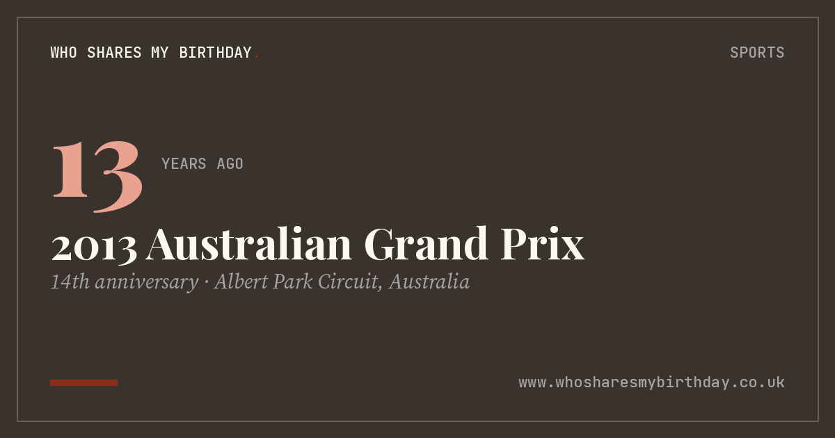 2013 Australian Grand Prix