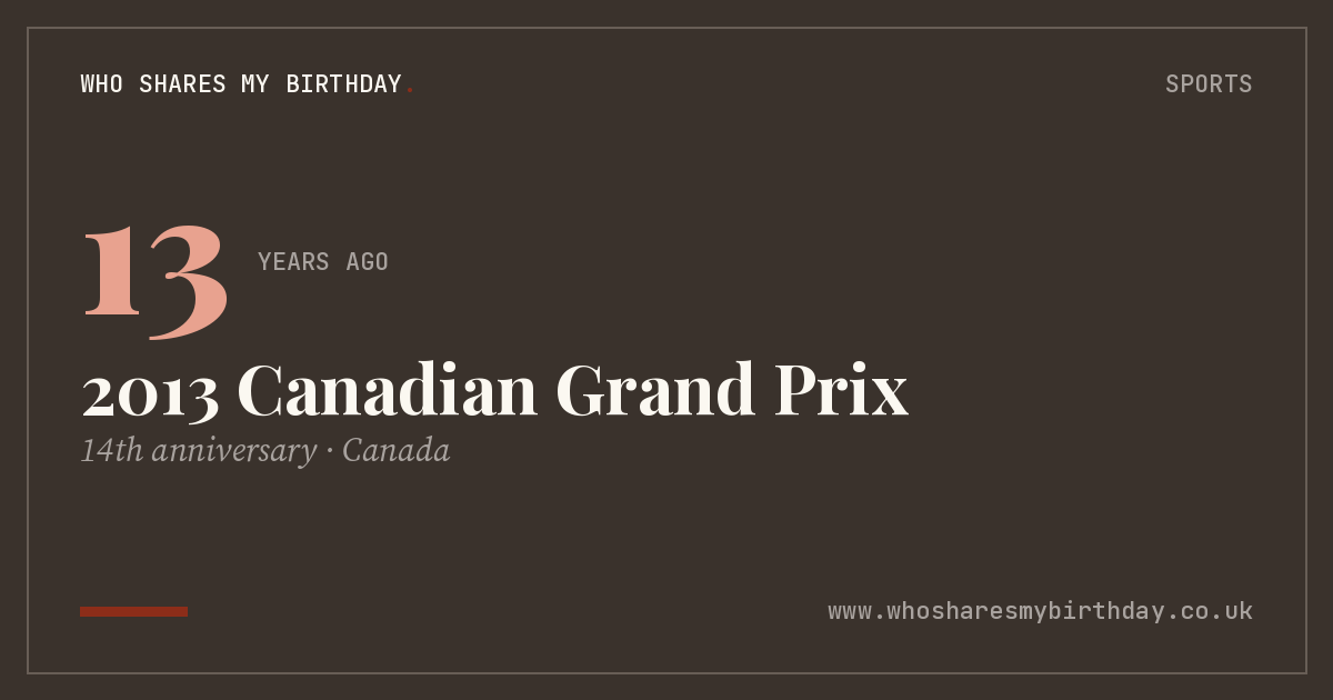 2013 Canadian Grand Prix