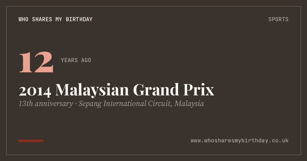 2014 Malaysian Grand Prix