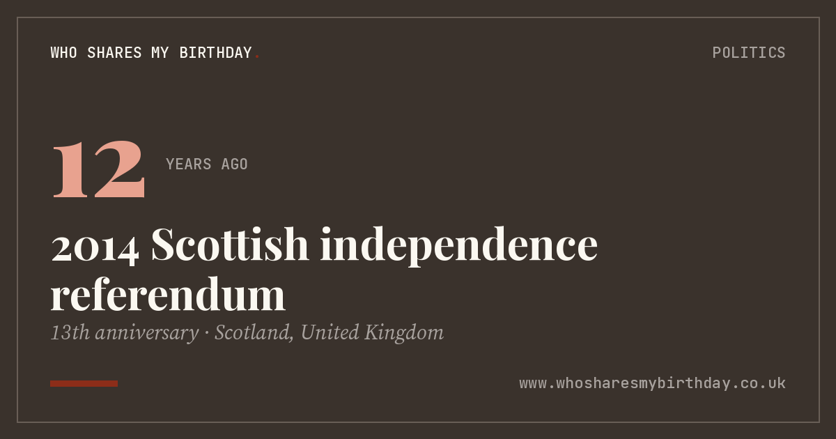 2014 Scottish independence referendum
