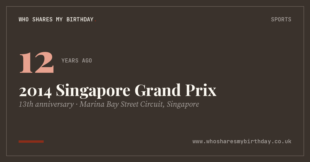 2014 Singapore Grand Prix