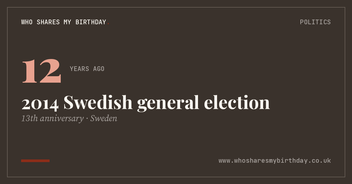 2014 Swedish general election