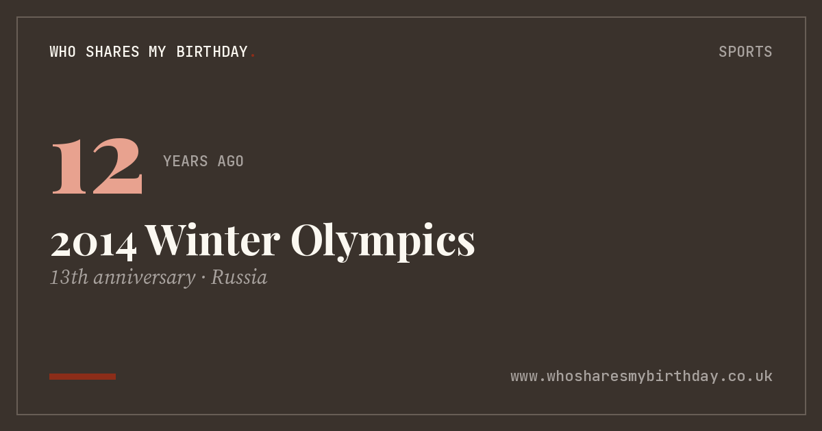 2014 Winter Olympics