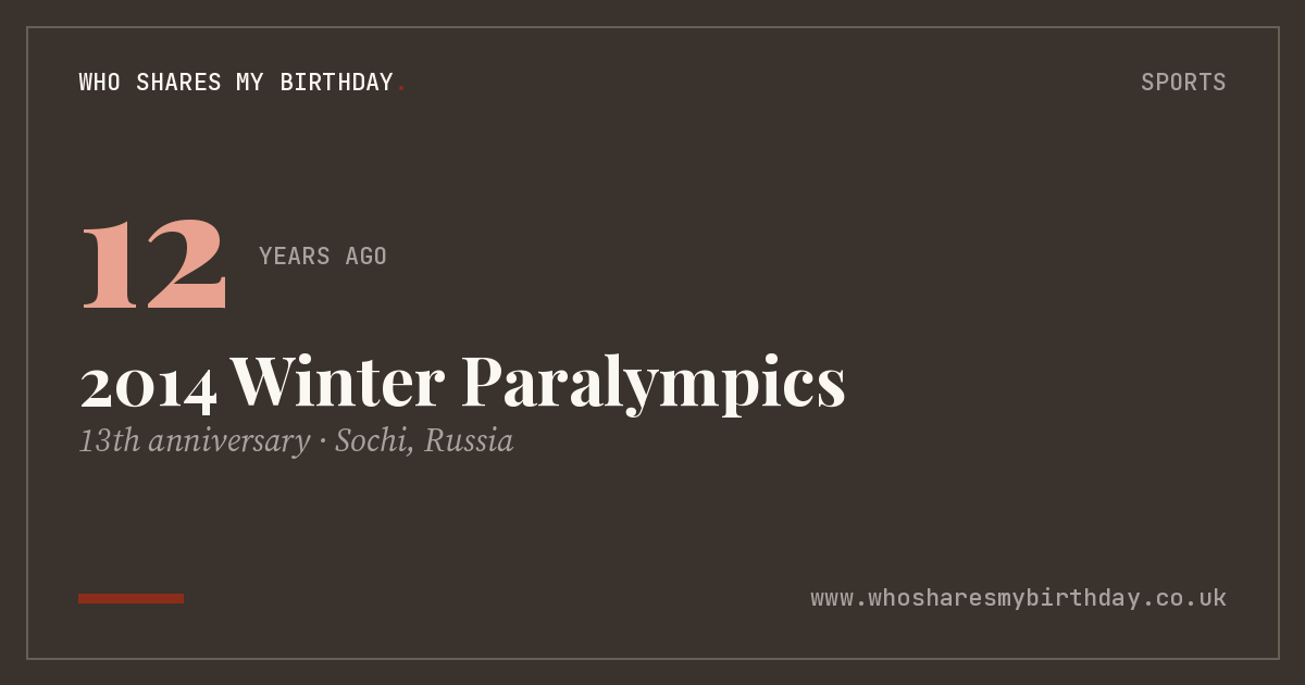 2014 Winter Paralympics