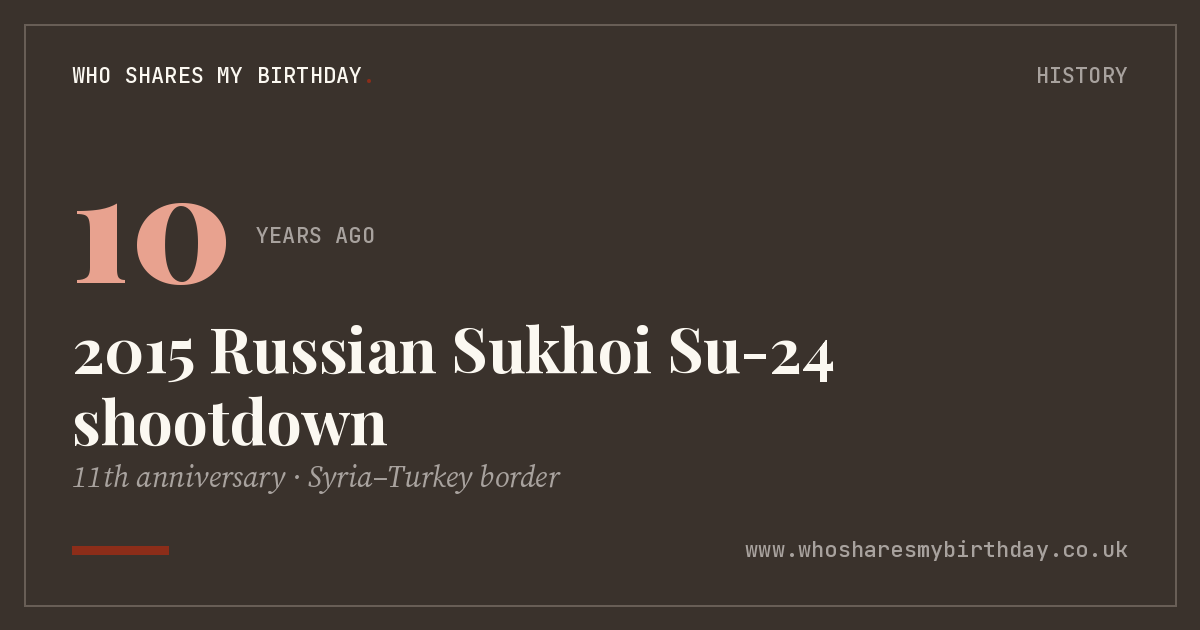 2015 Russian Sukhoi Su-24 shootdown