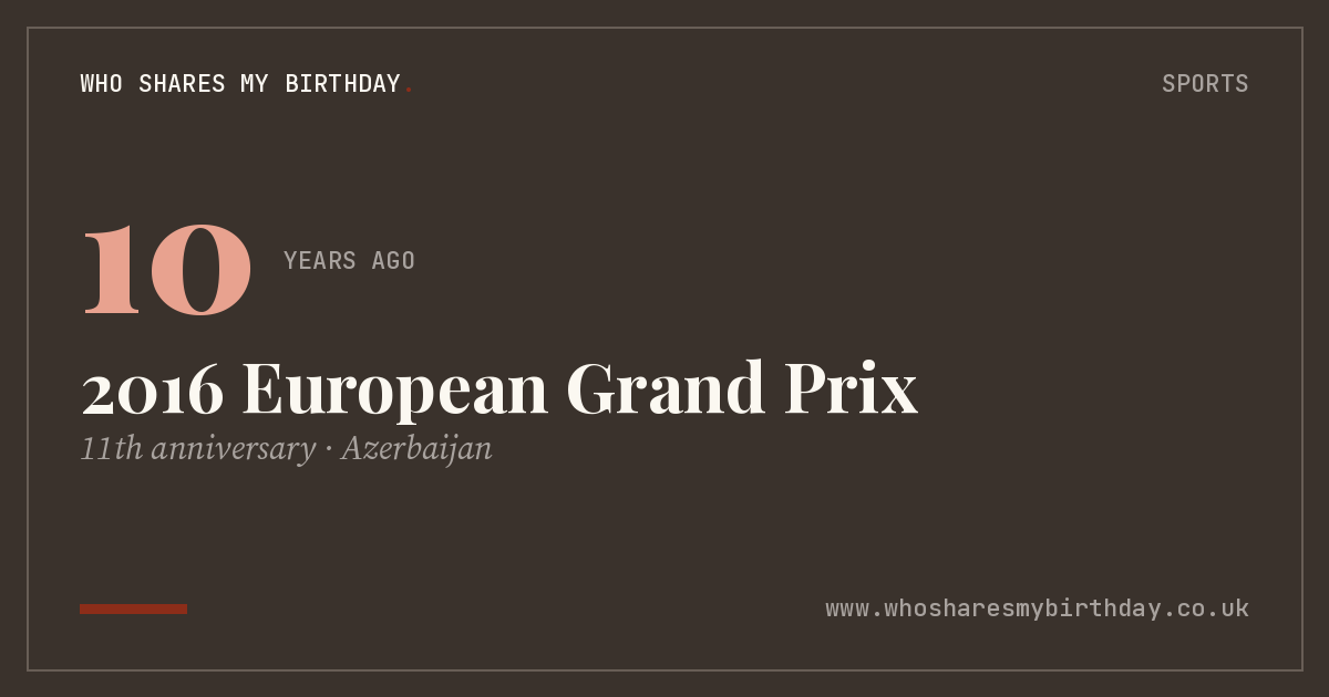 2016 European Grand Prix