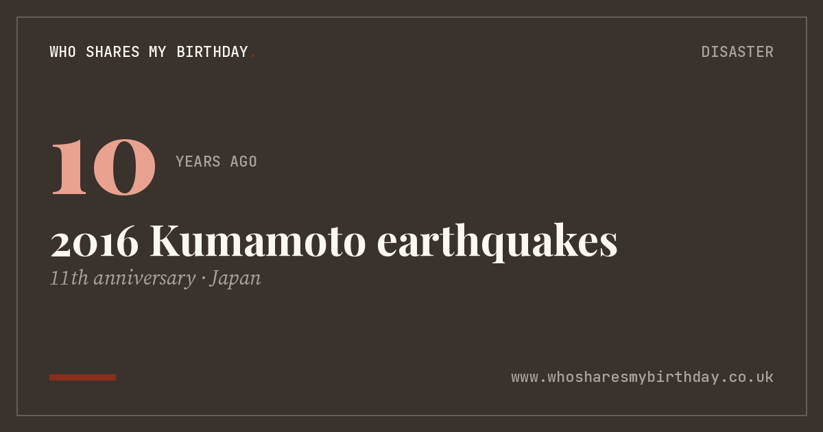 2016 Kumamoto earthquakes