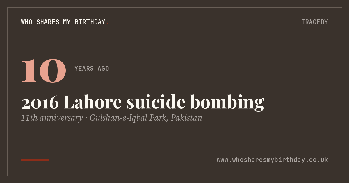 2016 Lahore suicide bombing