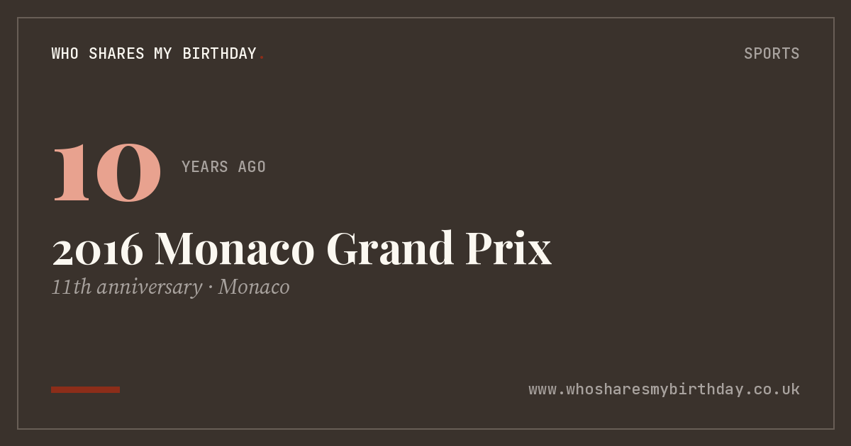 2016 Monaco Grand Prix