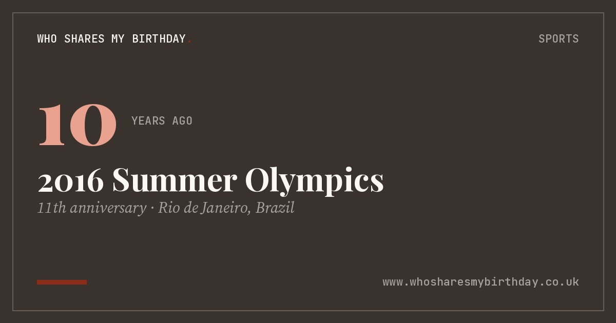 2016 Summer Olympics
