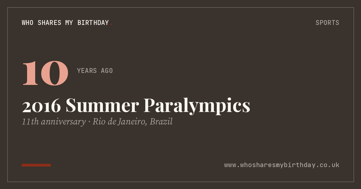 2016 Summer Paralympics