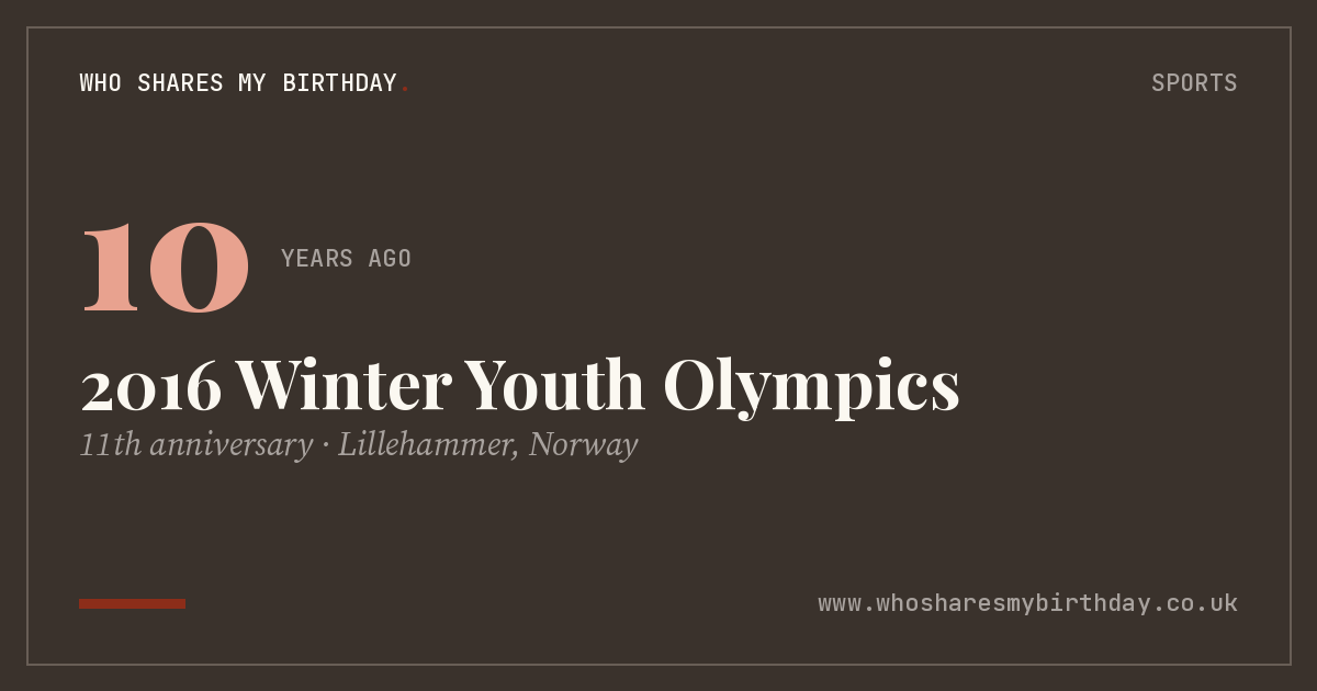 2016 Winter Youth Olympics