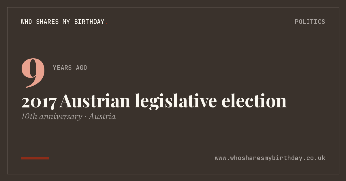 2017 Austrian legislative election