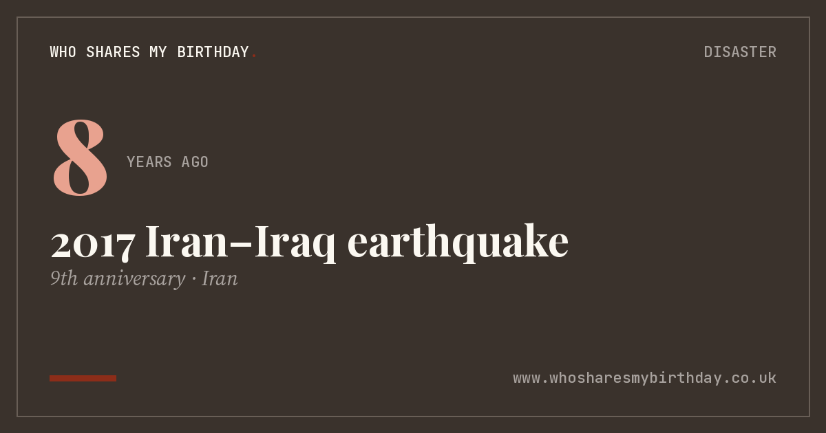 2017 Iran–Iraq earthquake