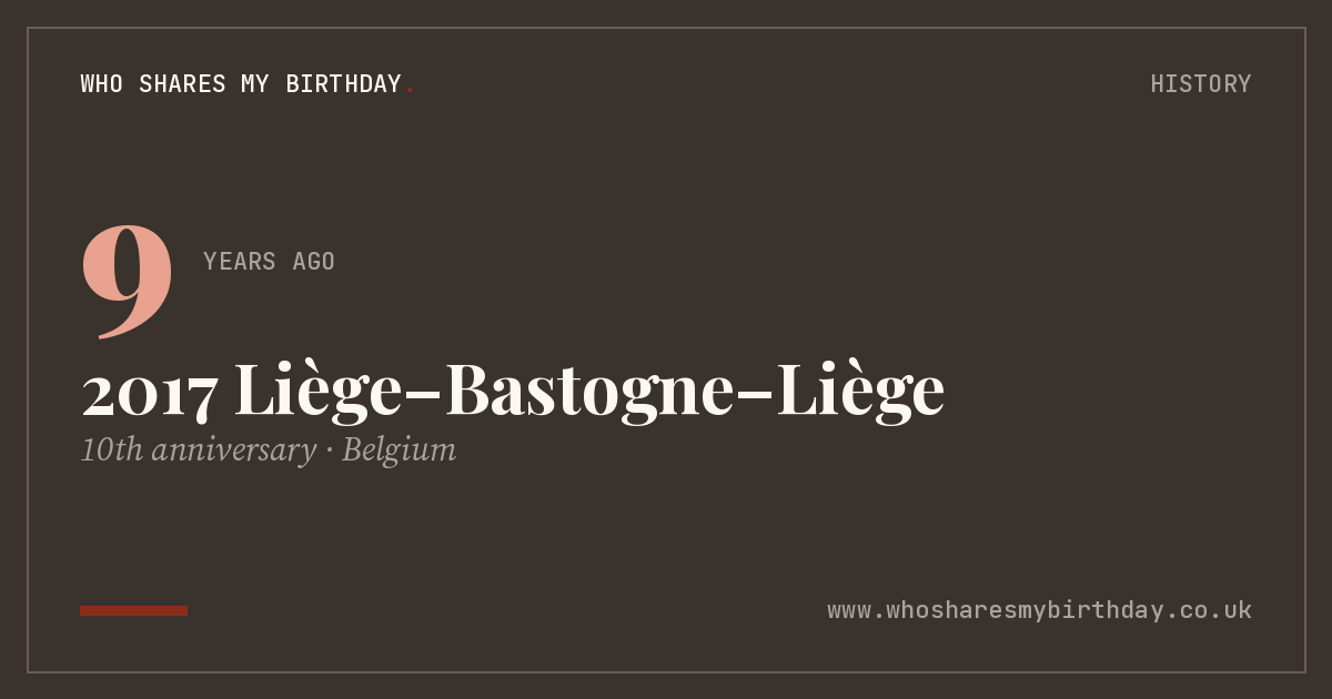 2017 Liège–Bastogne–Liège