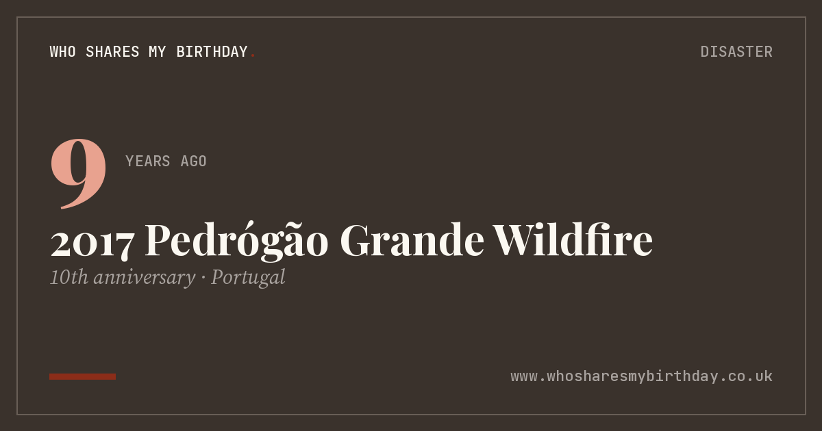 2017 Pedrógão Grande Wildfire