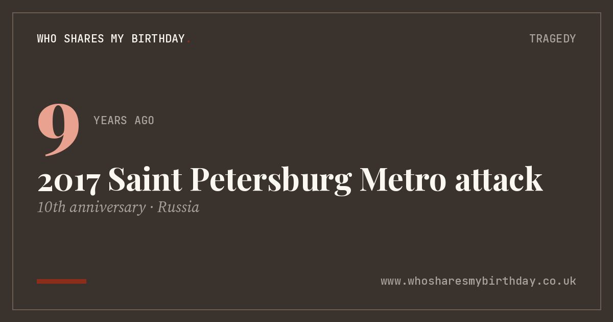 2017 Saint Petersburg Metro attack