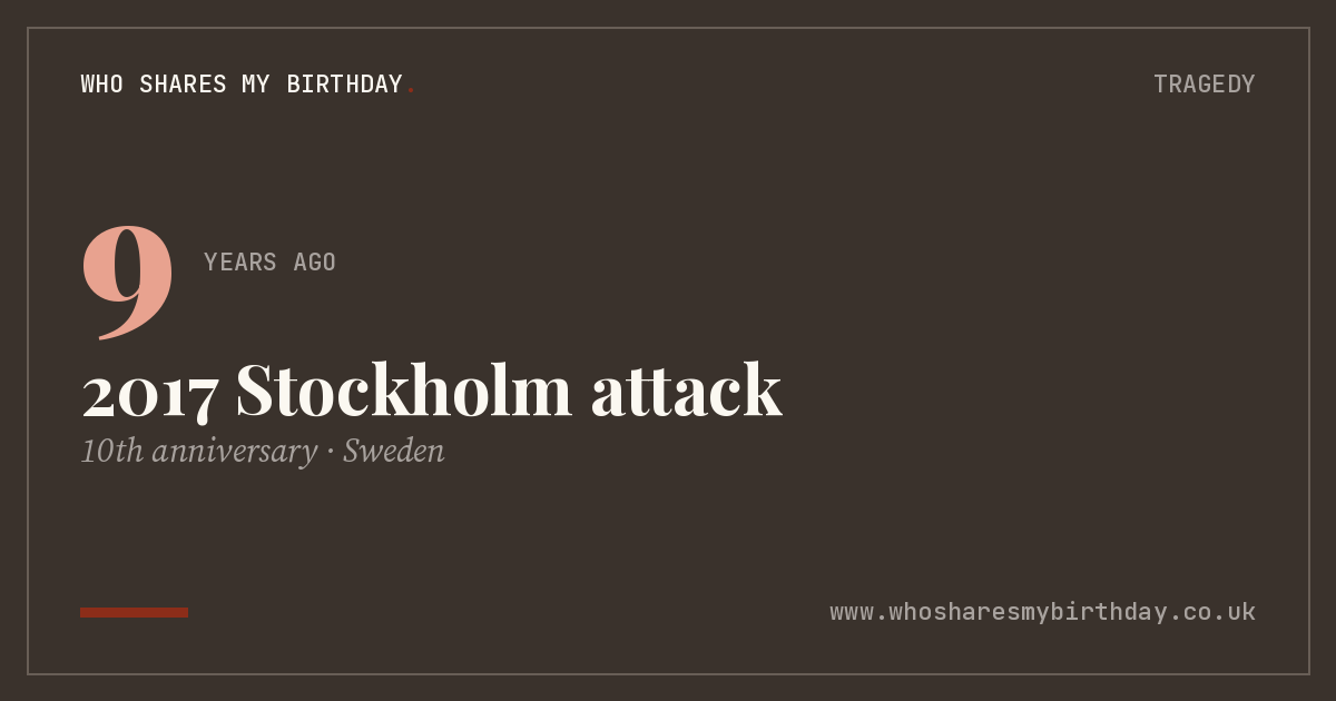 2017 Stockholm attack