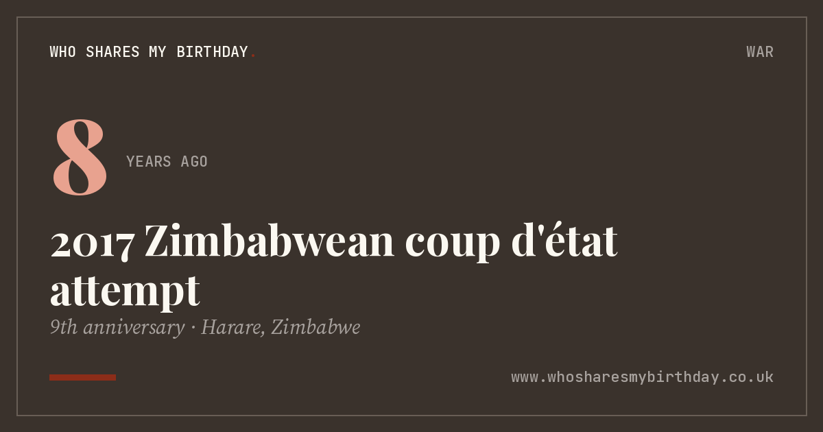 2017 Zimbabwean coup d'état attempt