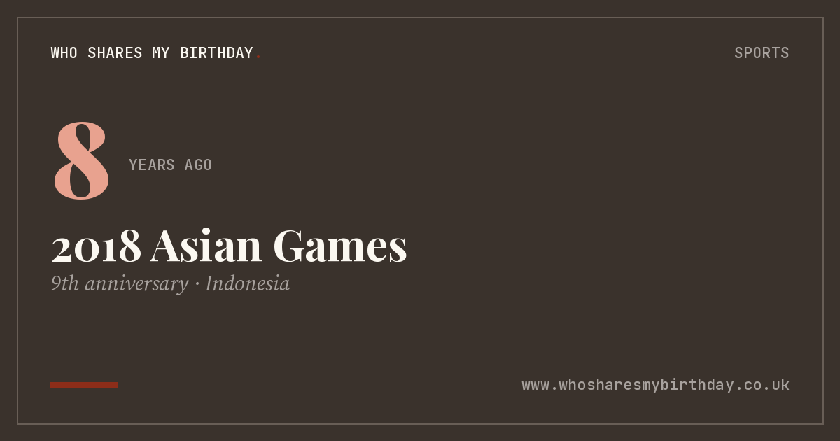 2018 Asian Games