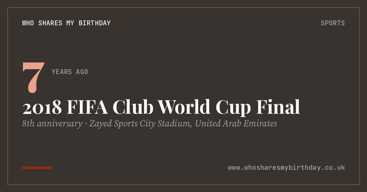 2018 FIFA Club World Cup Final