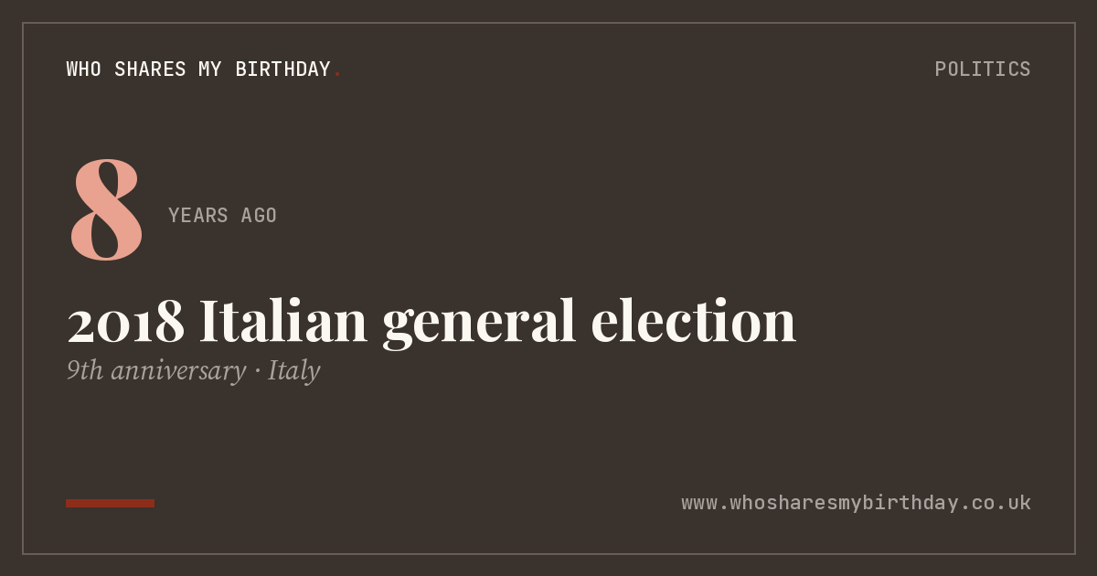 2018 Italian general election