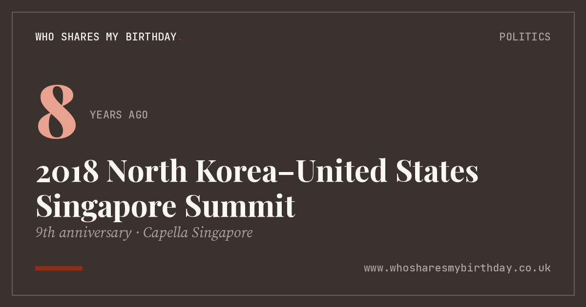 2018 North Korea–United States Singapore Summit