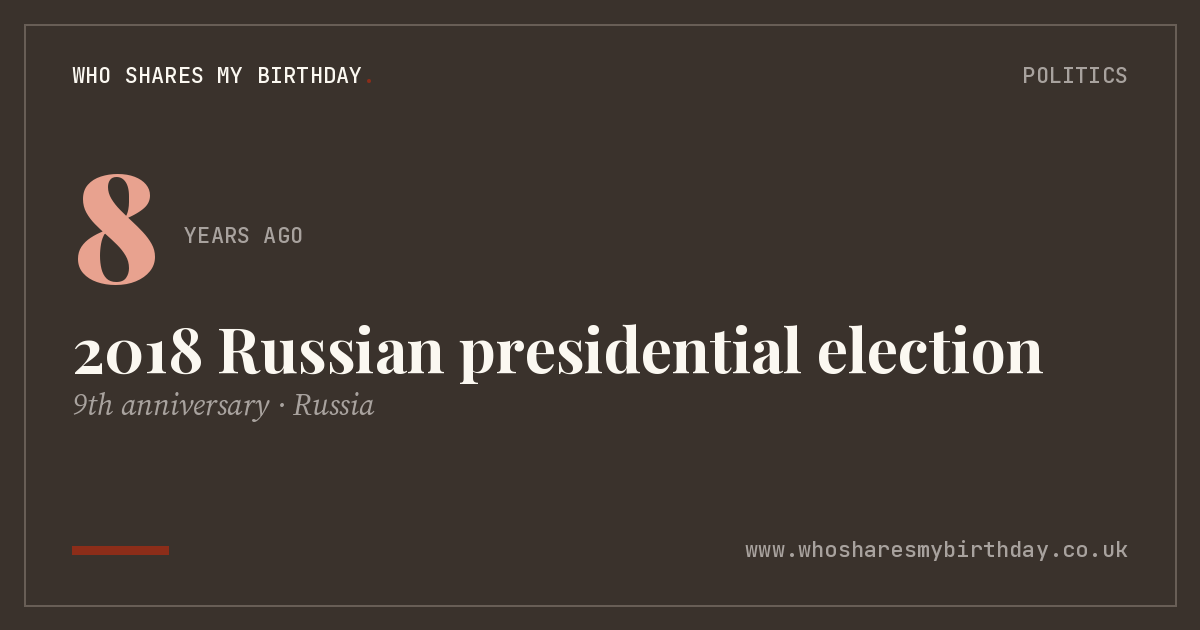 2018 Russian presidential election