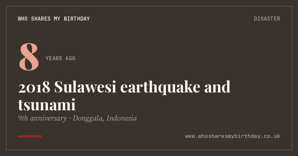 2018 Sulawesi earthquake and tsunami