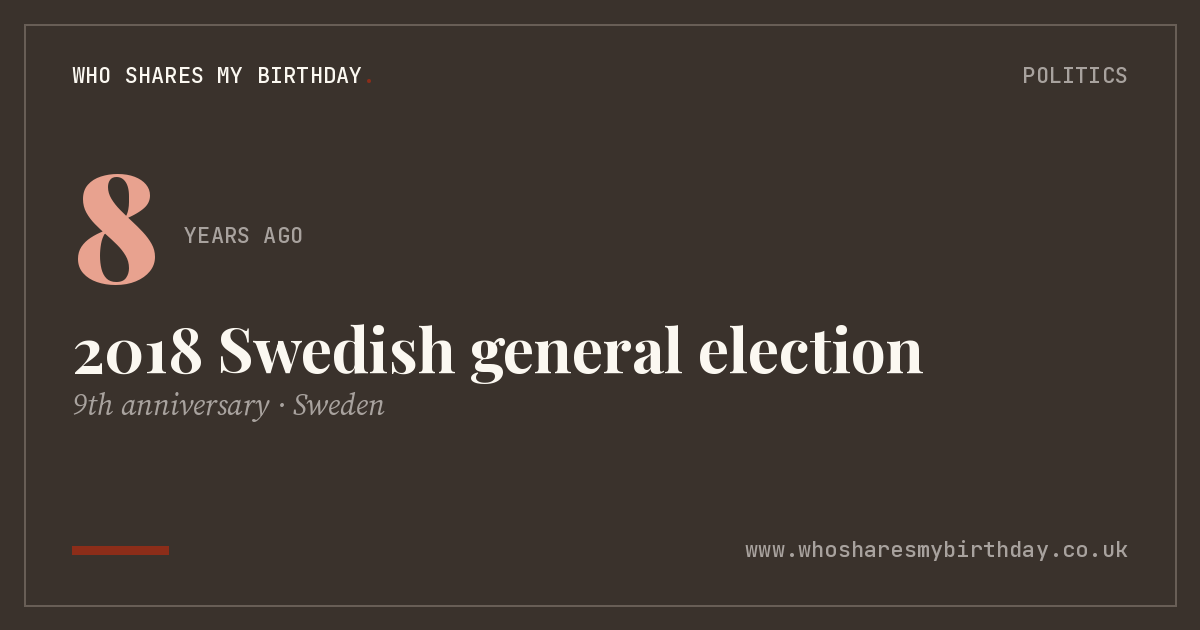 2018 Swedish general election