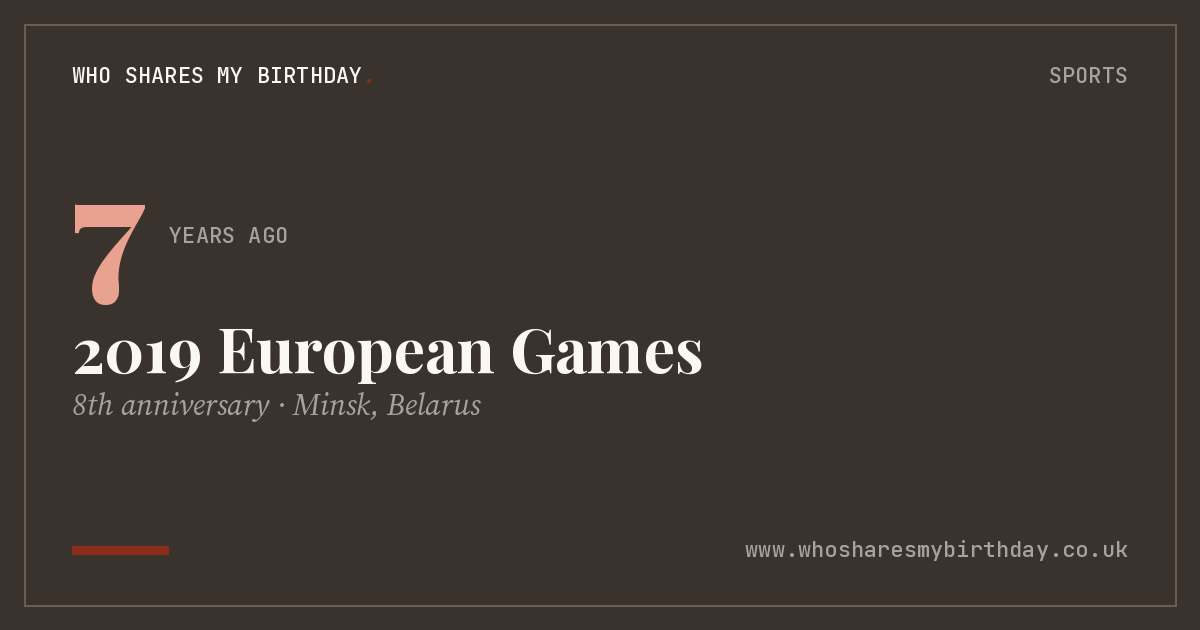 2019 European Games