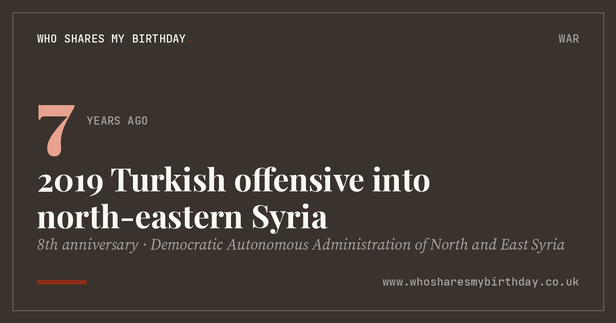 2019 Turkish offensive into north-eastern Syria