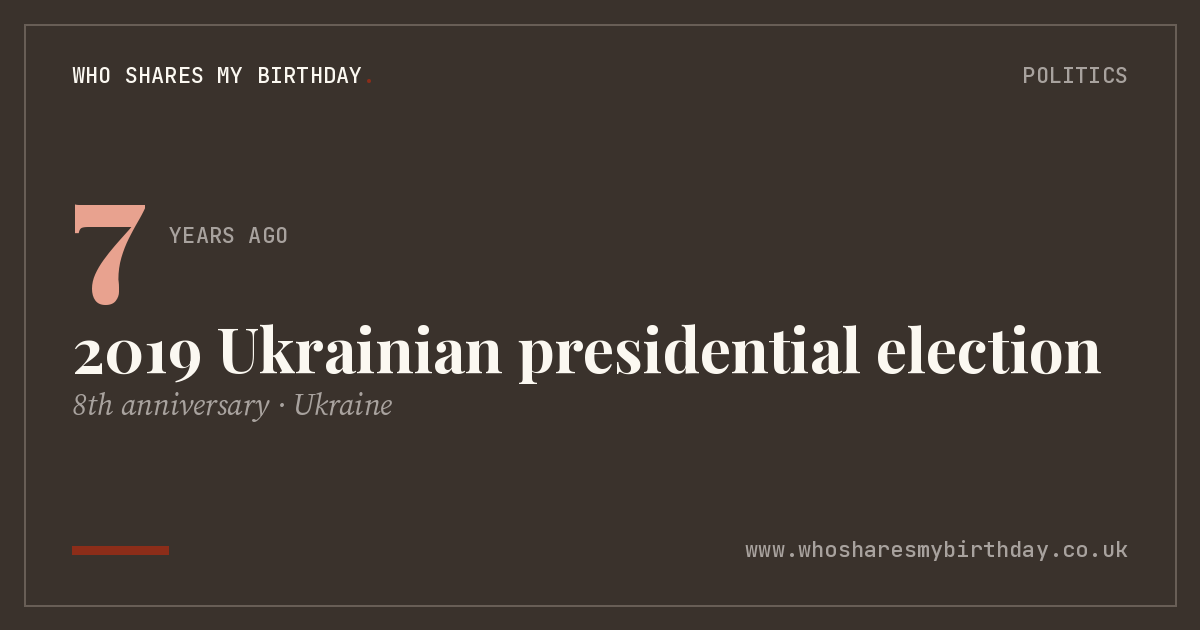 2019 Ukrainian presidential election