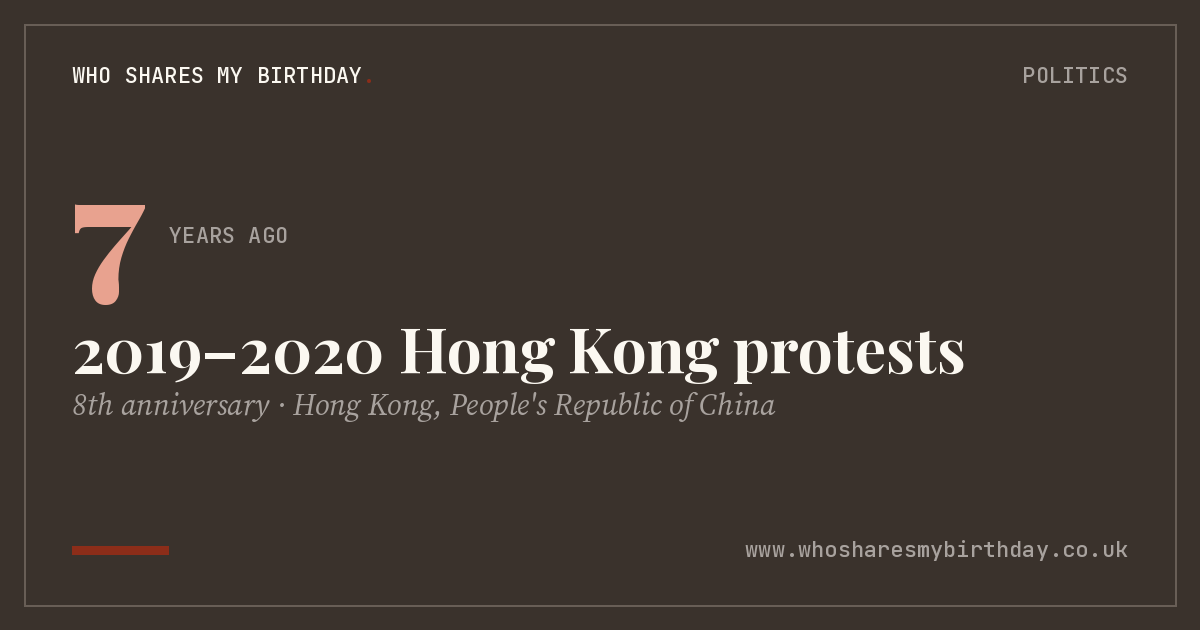 2019–2020 Hong Kong protests