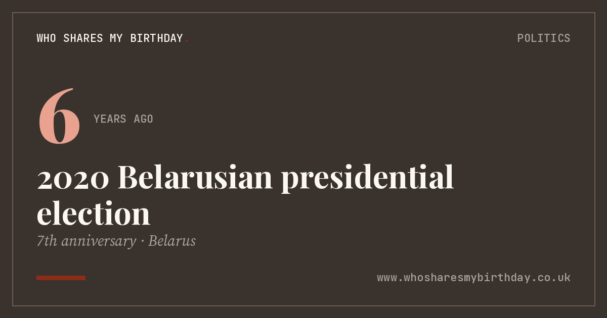 2020 Belarusian presidential election