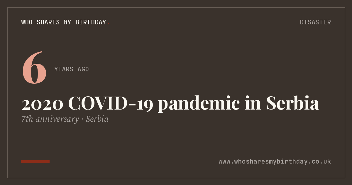 2020 COVID-19 pandemic in Serbia