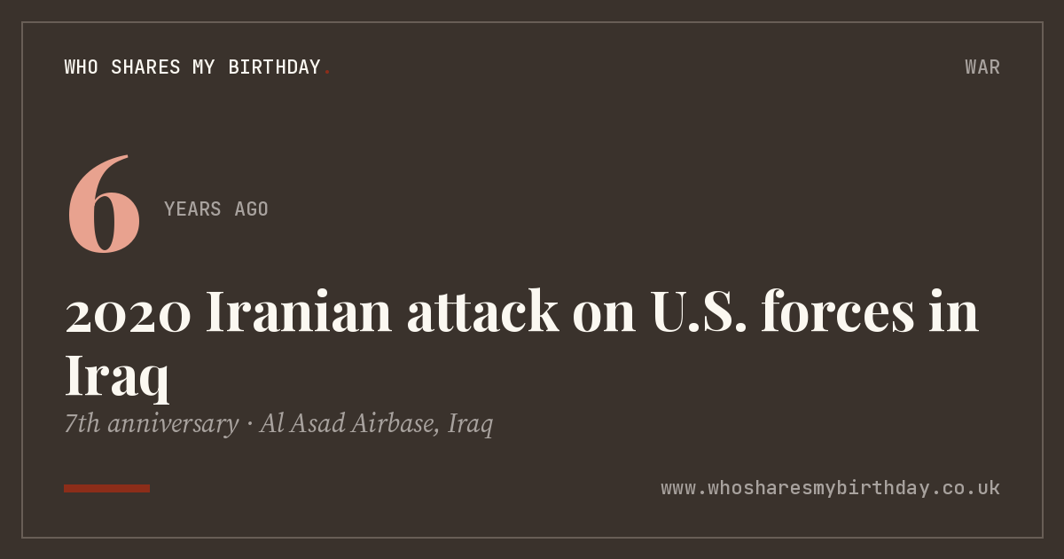 2020 Iranian attack on U.S. forces in Iraq